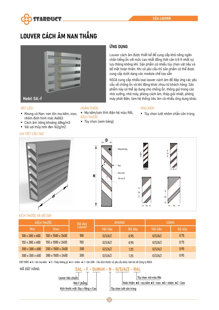 Louver chắn nắng STARDUCT – WWL-E